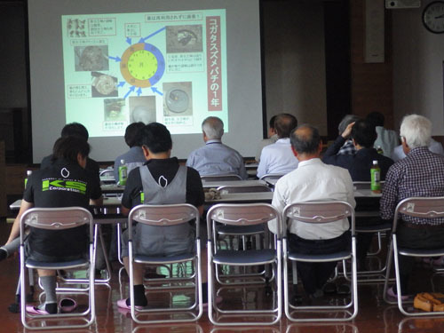 北会津公民館でハチの生態・対処法を講演