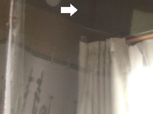 スズメバチの巣がある天井の位置（小野町）