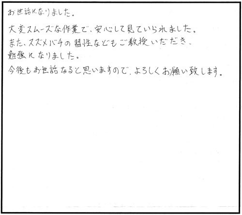 小野町で工場のキイロスズメバチ駆除の口コミ
